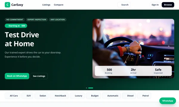 CarEasy website screenshot
